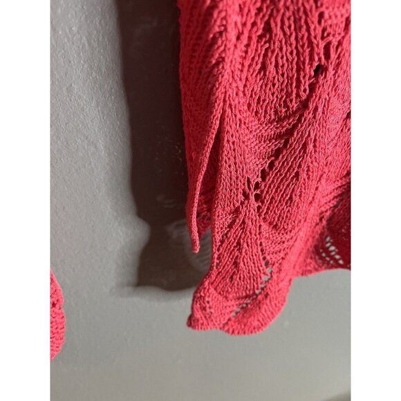 Easel Boutique Medium M Tunic Oversized‎ V-Neck Sweater Dark Peach Womens - Picture 5 of 6